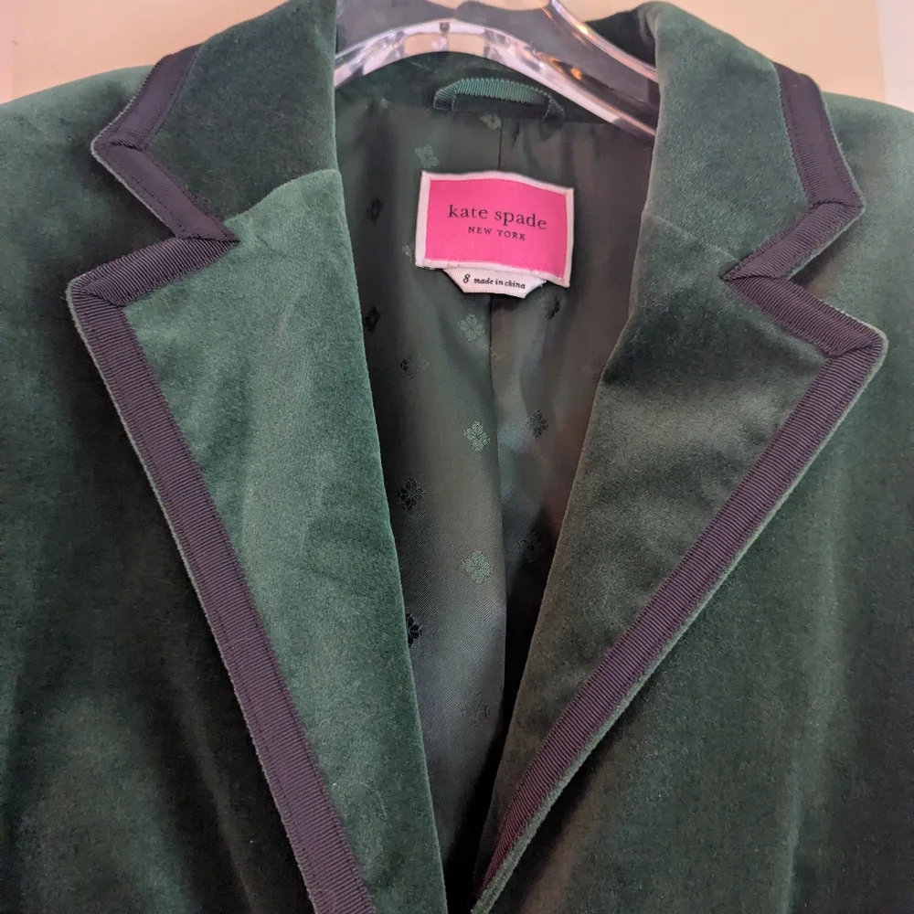 Kate Spade *Jewel Button Velvet Blazer * Size 8 - Picture 4 of 4